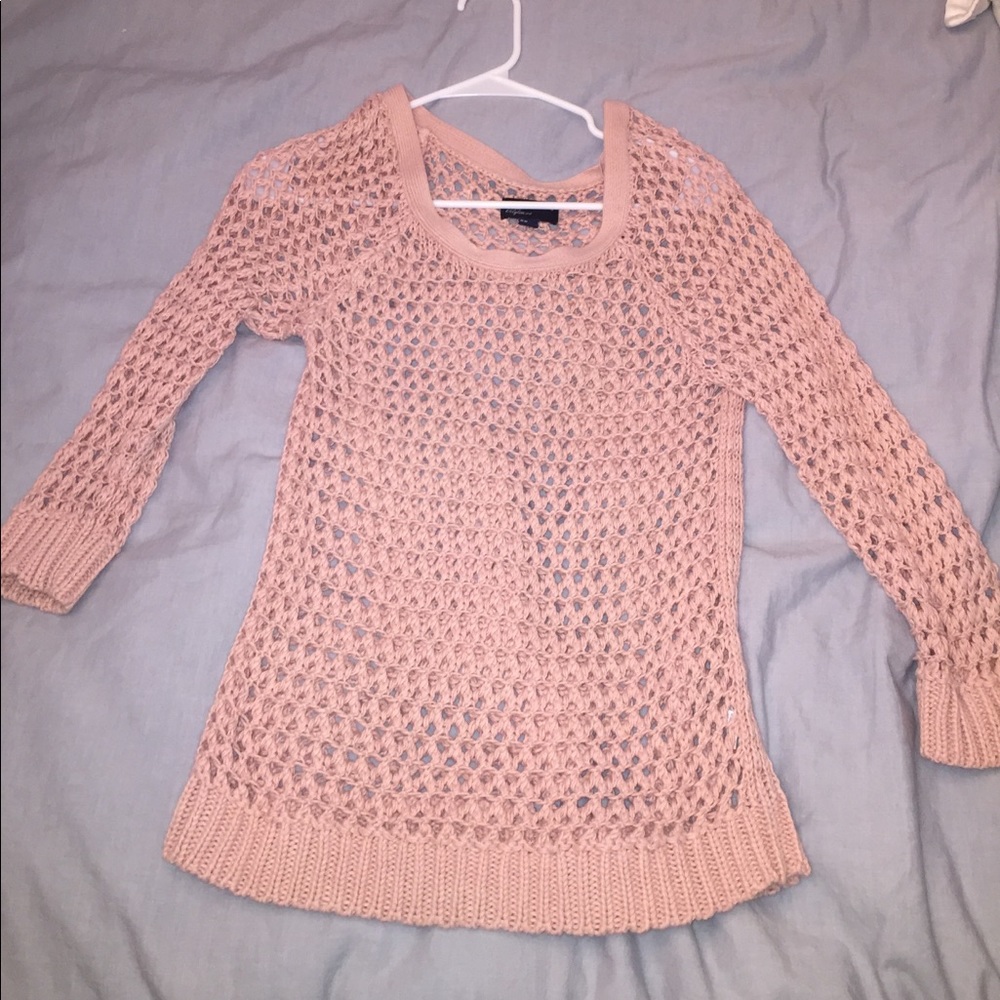 American Eagle pink knit sweater